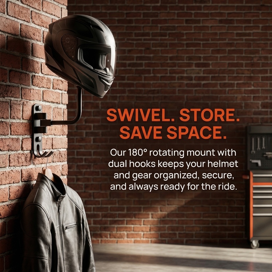 Motorcycle Gear Rack - حامل خوذة فاخر من سبائك الألومنيوم